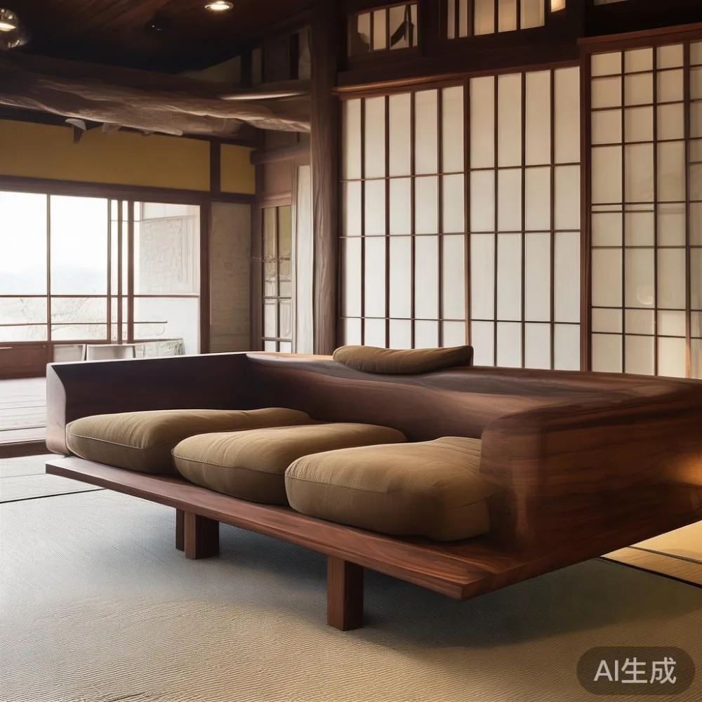広々とした日本の住まいで展示されたラグジュアリーソファ