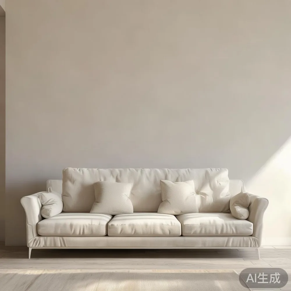 東京・大阪マンションで失敗しないソファの選び方｜搬入から設置まで完全ガイド — staged against a plain wall with a linen sofa ne